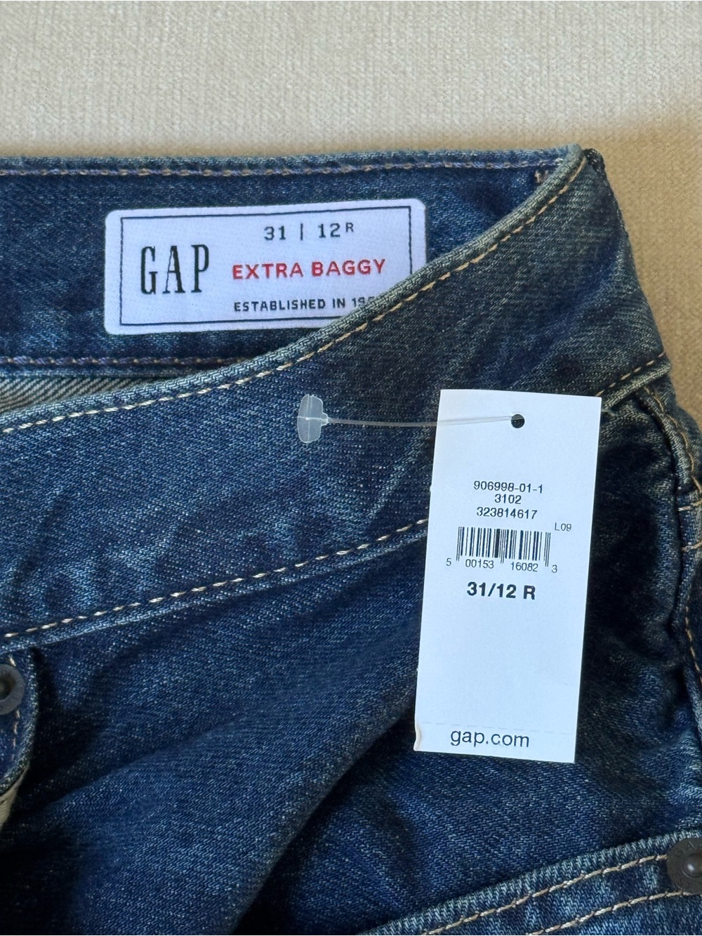 NWT Gap x Hailey Bieber Extra Baggy Jeans 31/12R Midnight Indigo